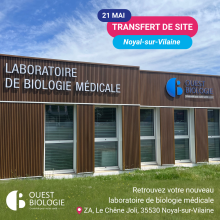 Le 21 Mai le laboratoire de Noyal a déménagé